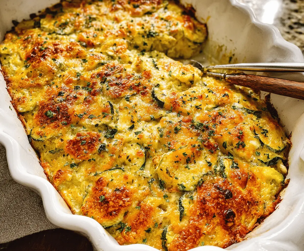 Easy Cheesy Zucchini Squash Casserole Recipe