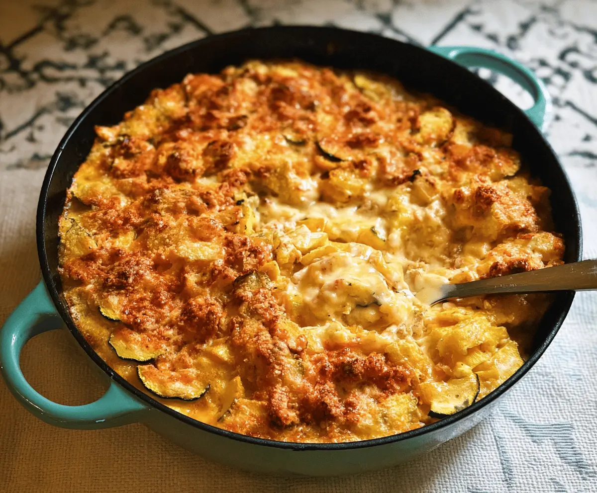 Cozy Southern Squash Casserole With Cheese
