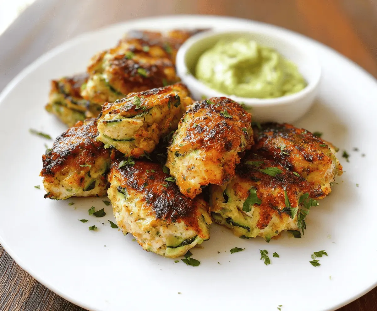 High Protein Chicken Zucchini Bites Recipe