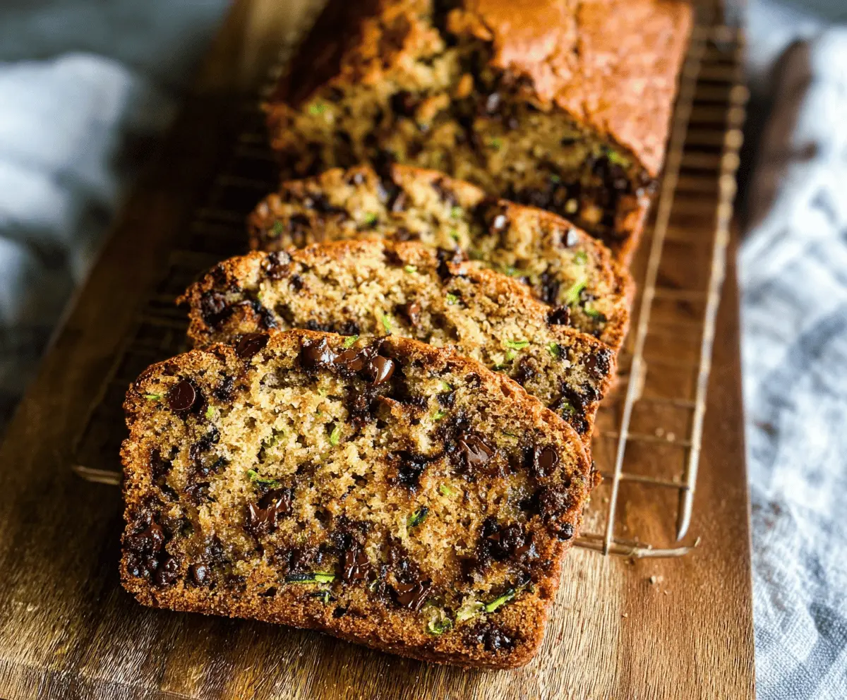 Moist Chocolate Chip Zucchini Bread Recipe