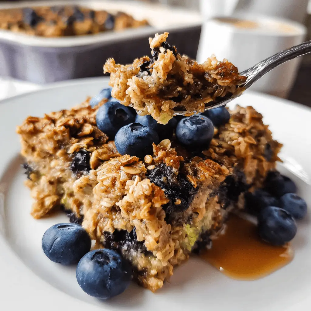 Healthy Zucchini Blueberry Baked Oatmeal Recipe