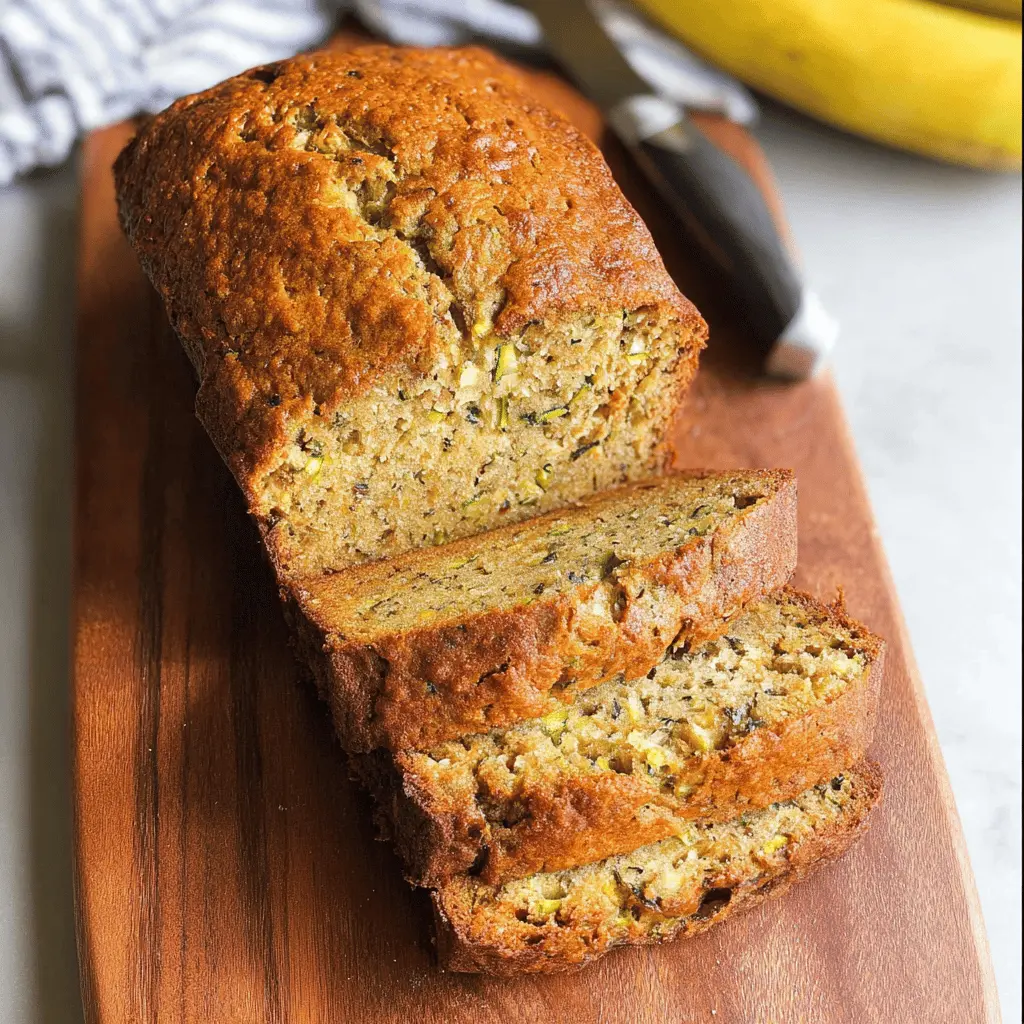 Moist Zucchini Banana Bread Recipe
