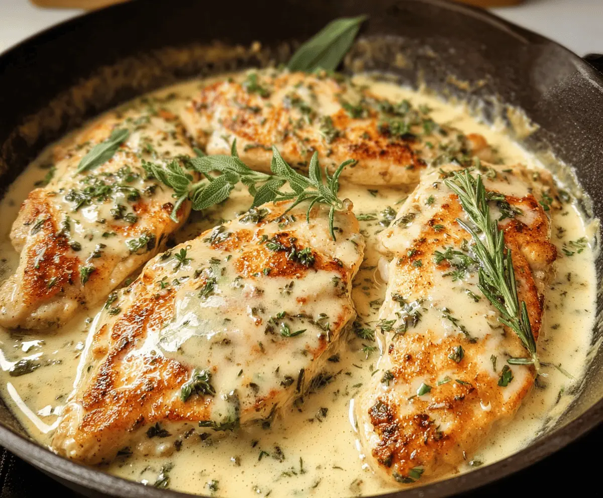 Easy Creamy Herb Chicken Recipe