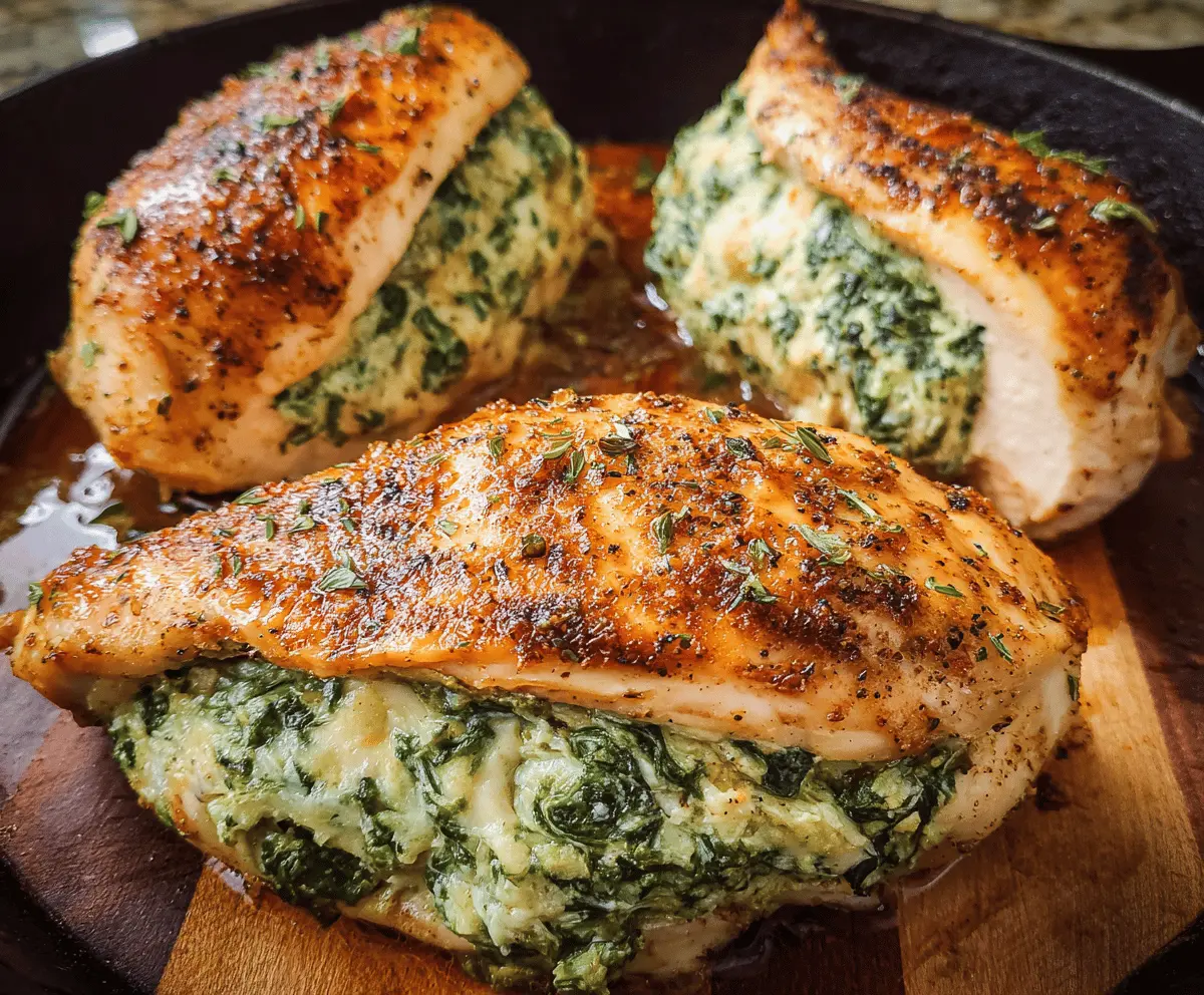Easy Spinach Stuffed Chicken Breasts Recipe
