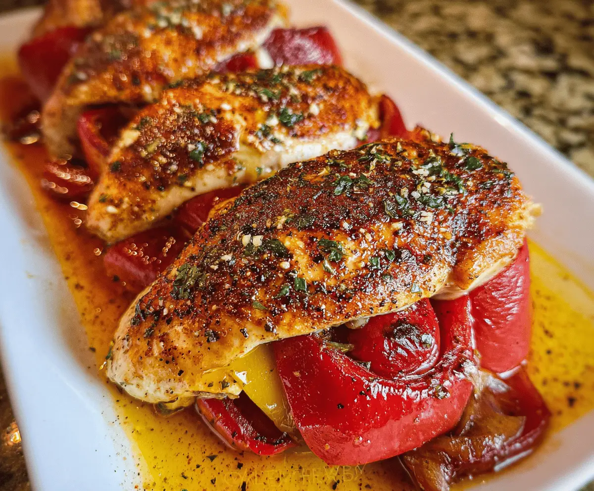 Easy Stuffed Chicken Breast with Roasted Peppers