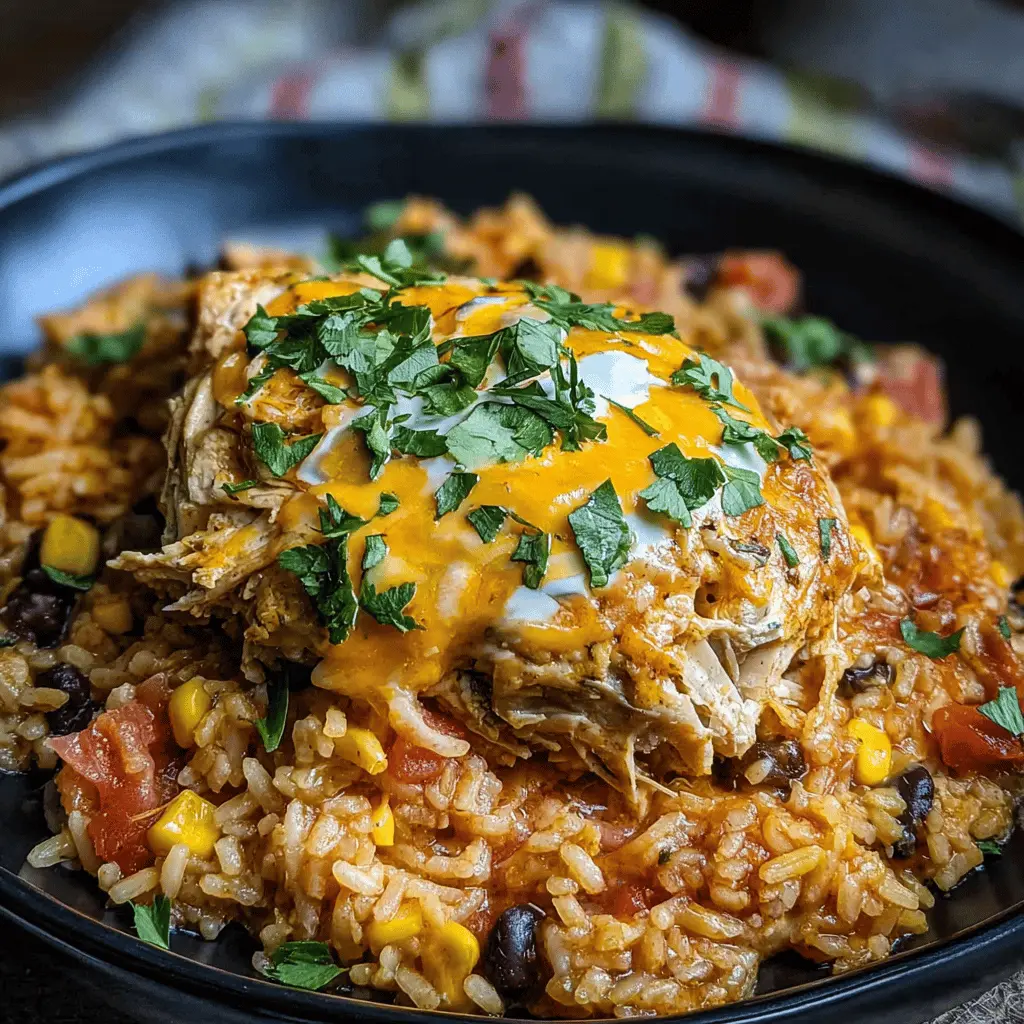Easy Southwest Chicken and Rice Crock Pot Recipe