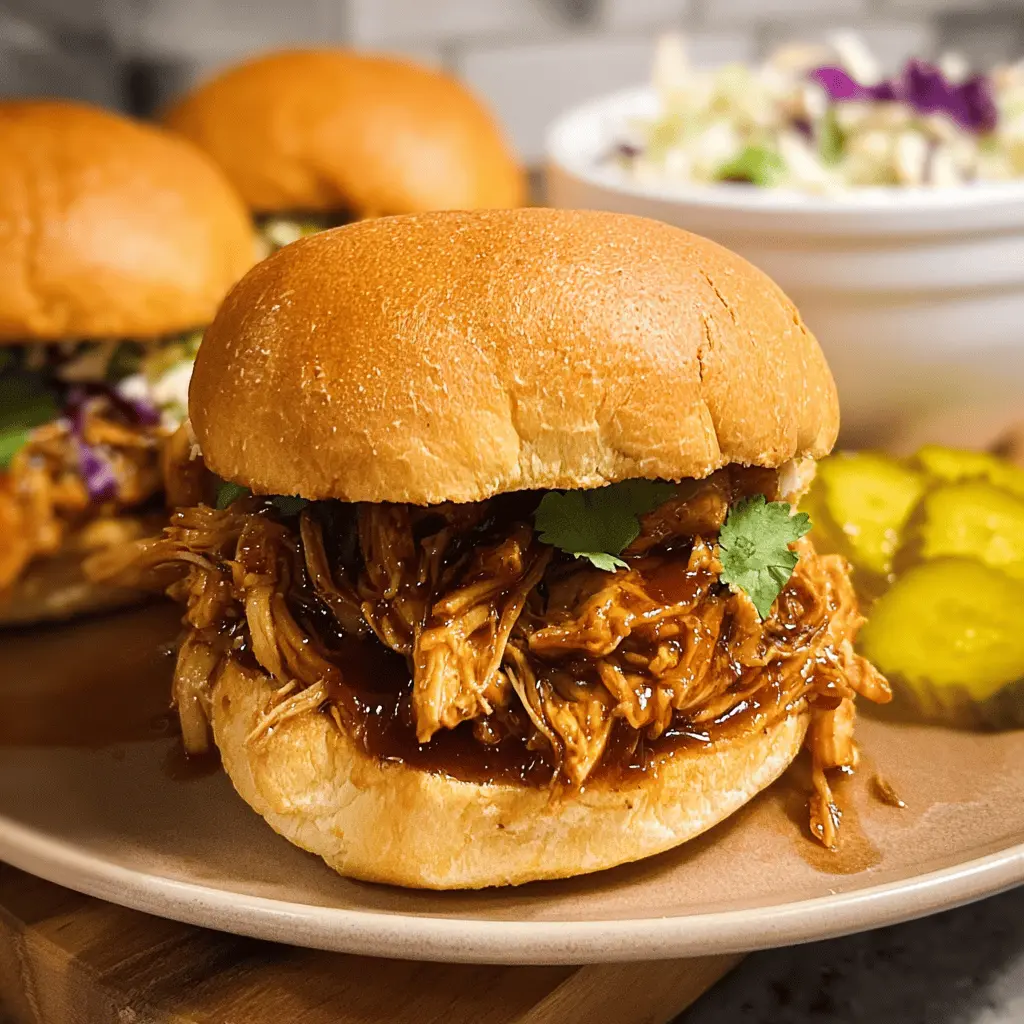 Easy Slow Cooker Hot Honey Chicken Sandwiches