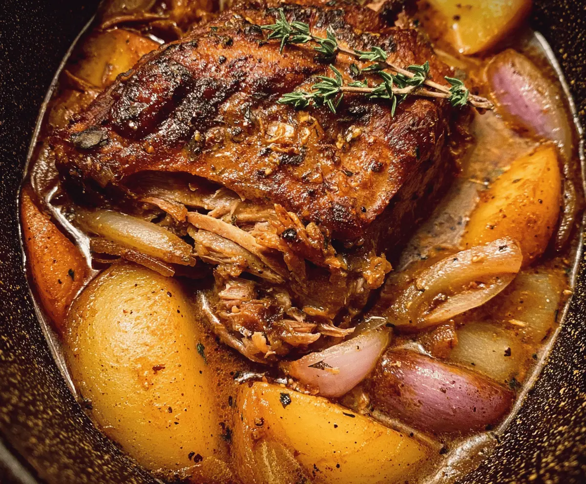 Tender Apple Cider Braised Pork Shoulder Recipe