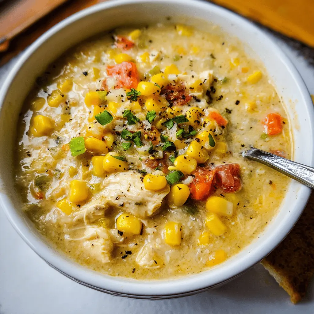 Easy Crockpot Chicken Corn Chowder Recipe