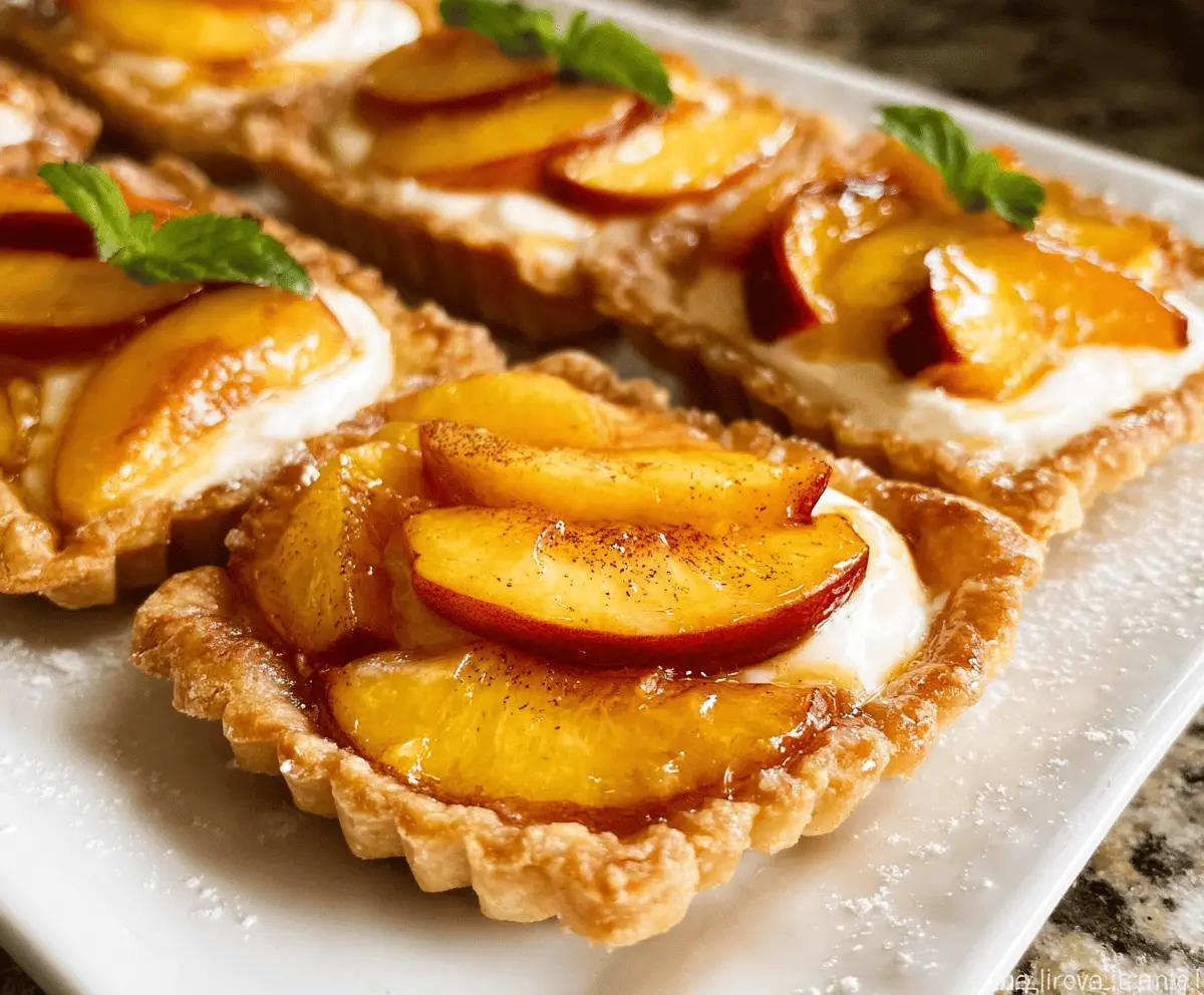 Mini Peach and Cream Cheese Tart Recipe