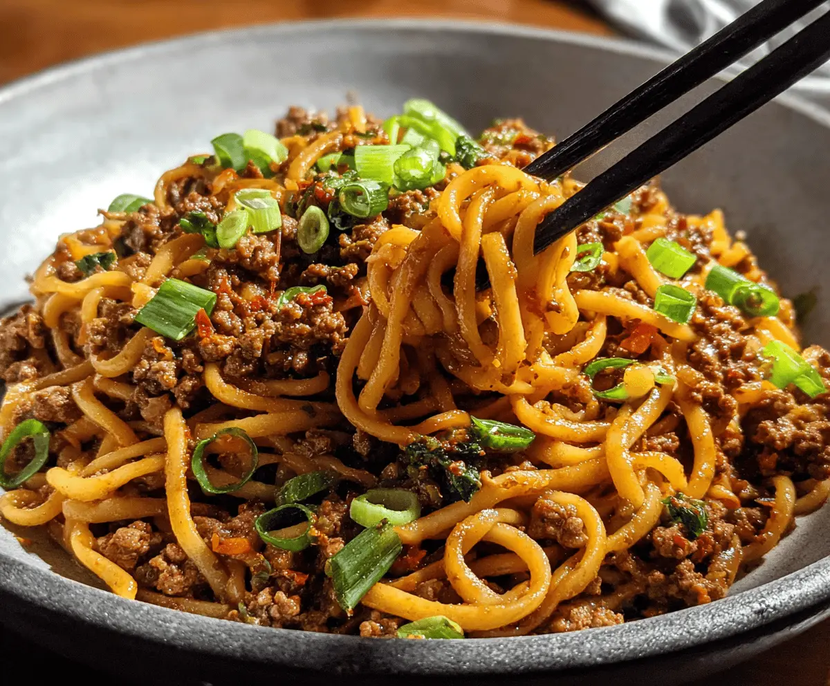 Easy Mongolian Beef Noodles Recipe