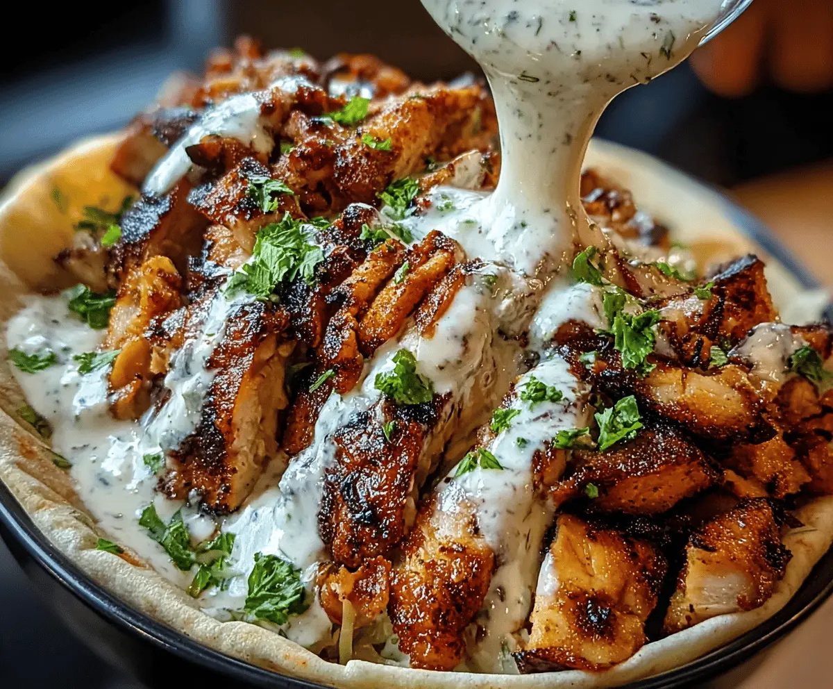 Easy Chicken Shawarma with Creamy Garlic Sauce
