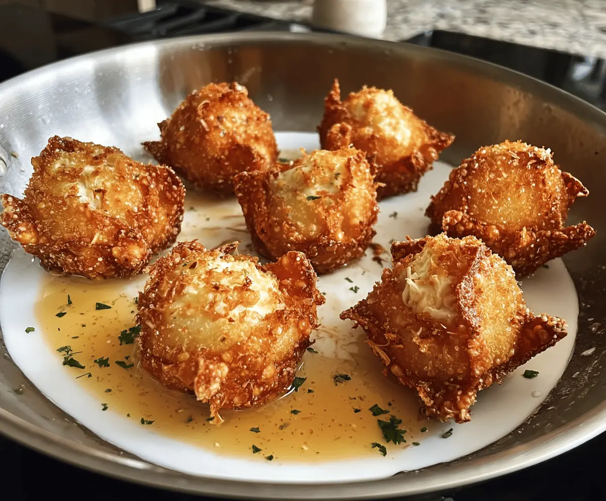 Crispy Crab Rangoon Bombs with Creamy Filling