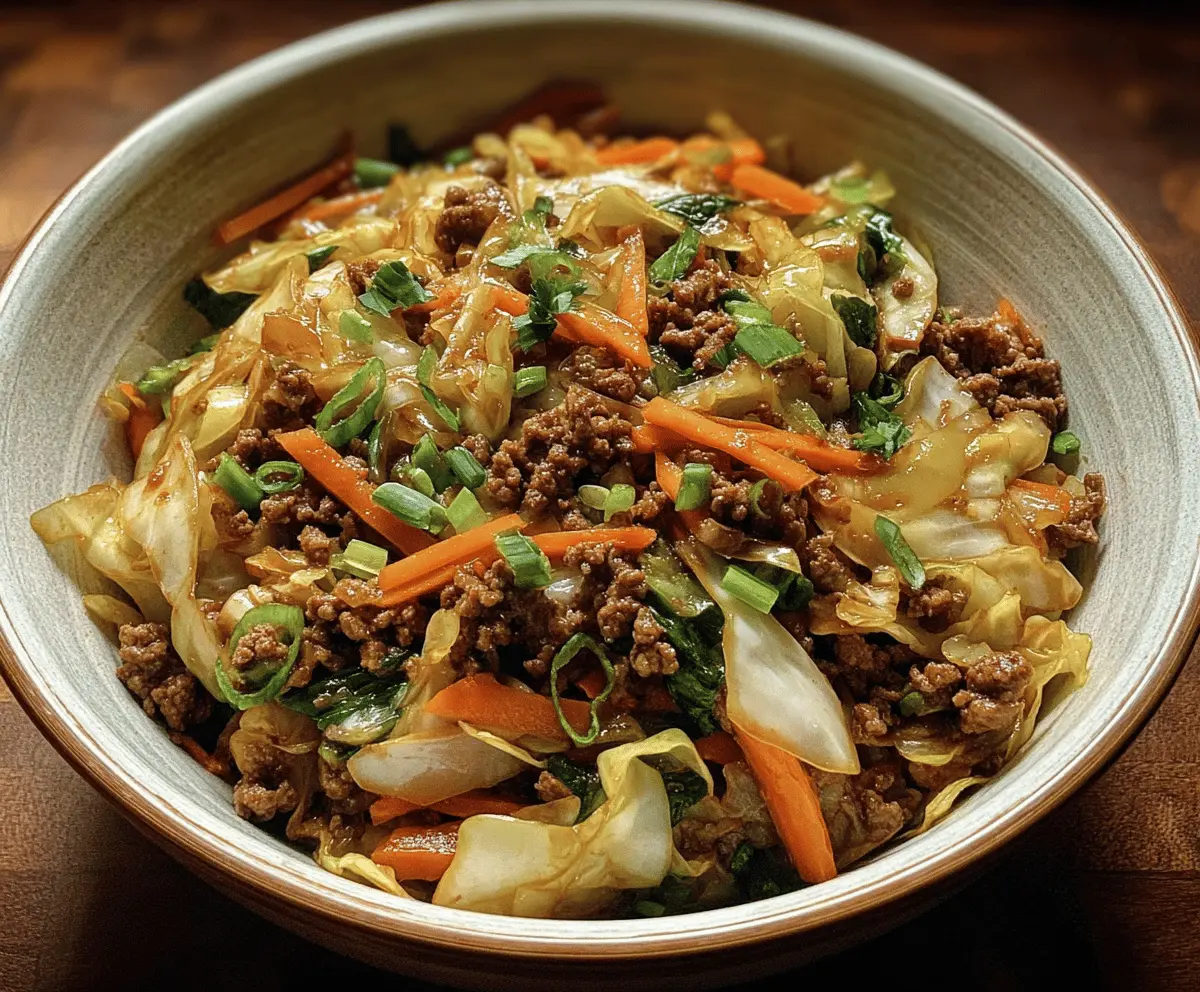Healthy Chinese Beef and Cabbage Stir Fry Recipe