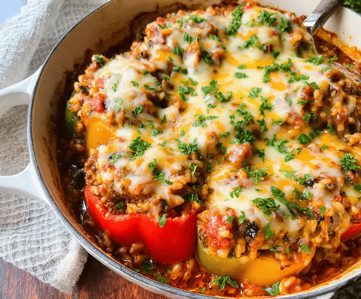 Easy Stuffed Pepper Casserole Recipe