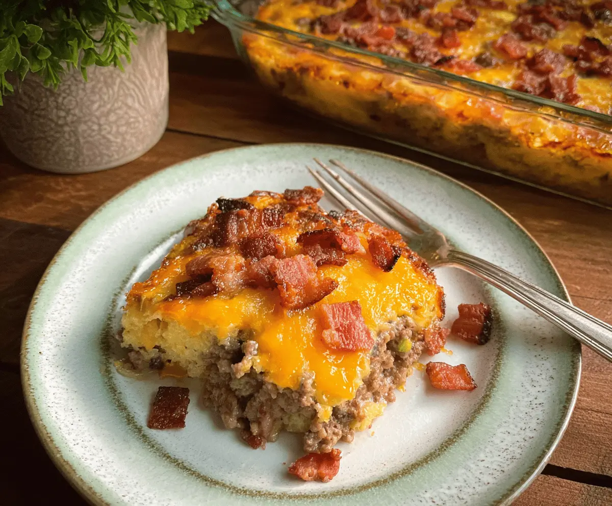 Easy Low-Carb Bacon Cheeseburger Casserole Recipe