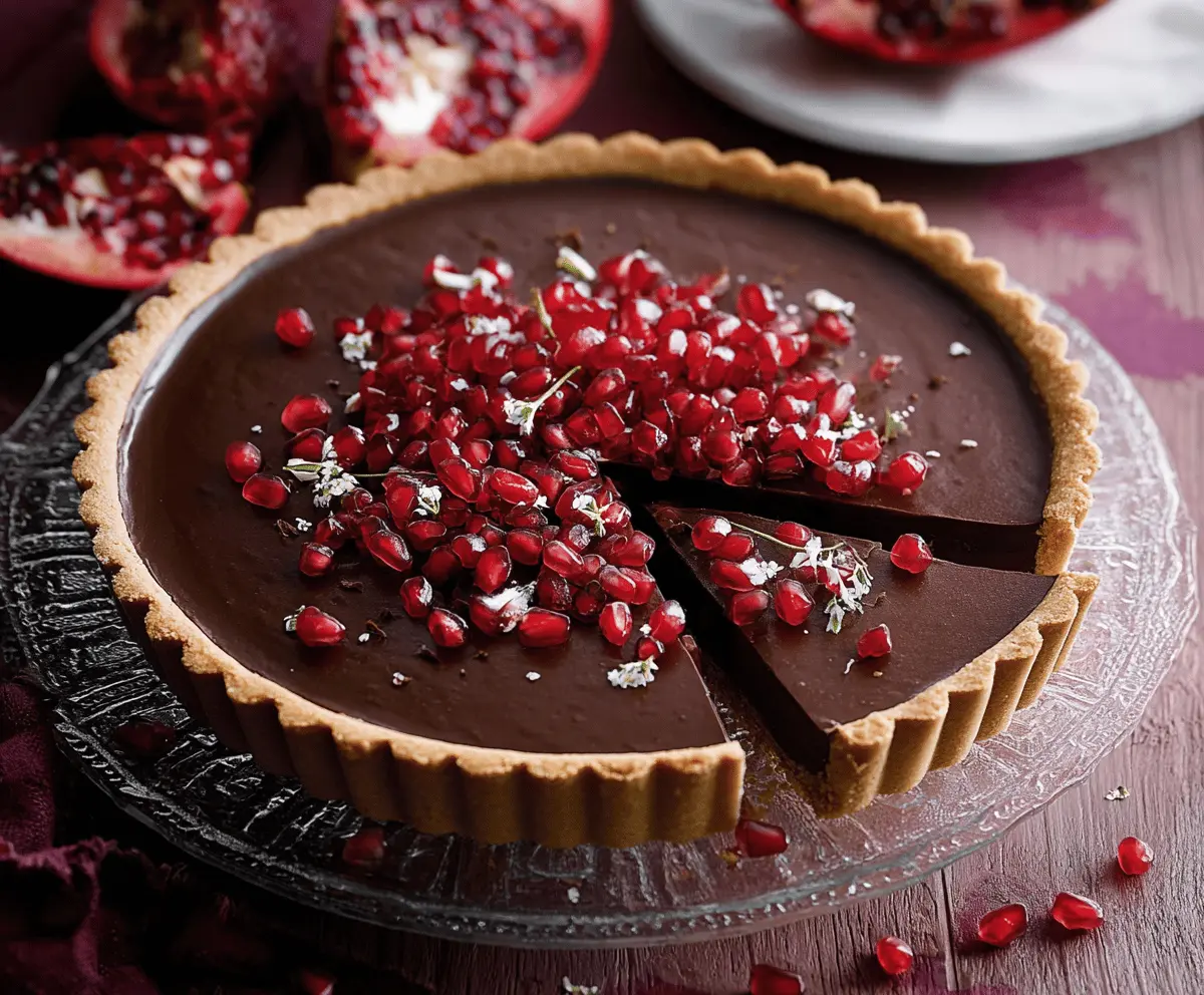 Chocolate Pomegranate Tart