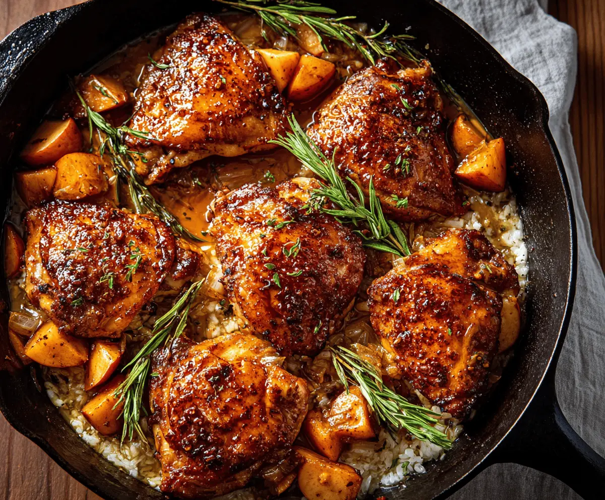 Cozy Apple Cider Glazed Chicken