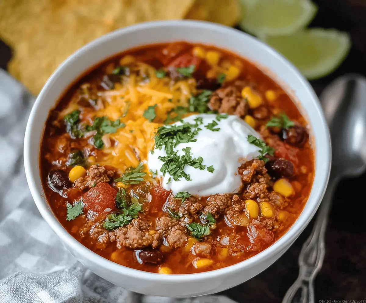 Instant Pot Beef Taco Soup