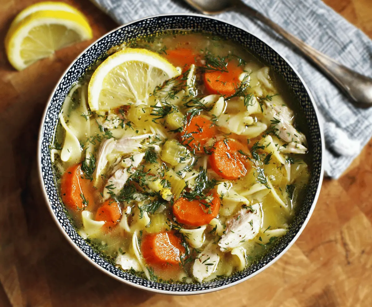 Lemon Dill Chicken Noodle Soup