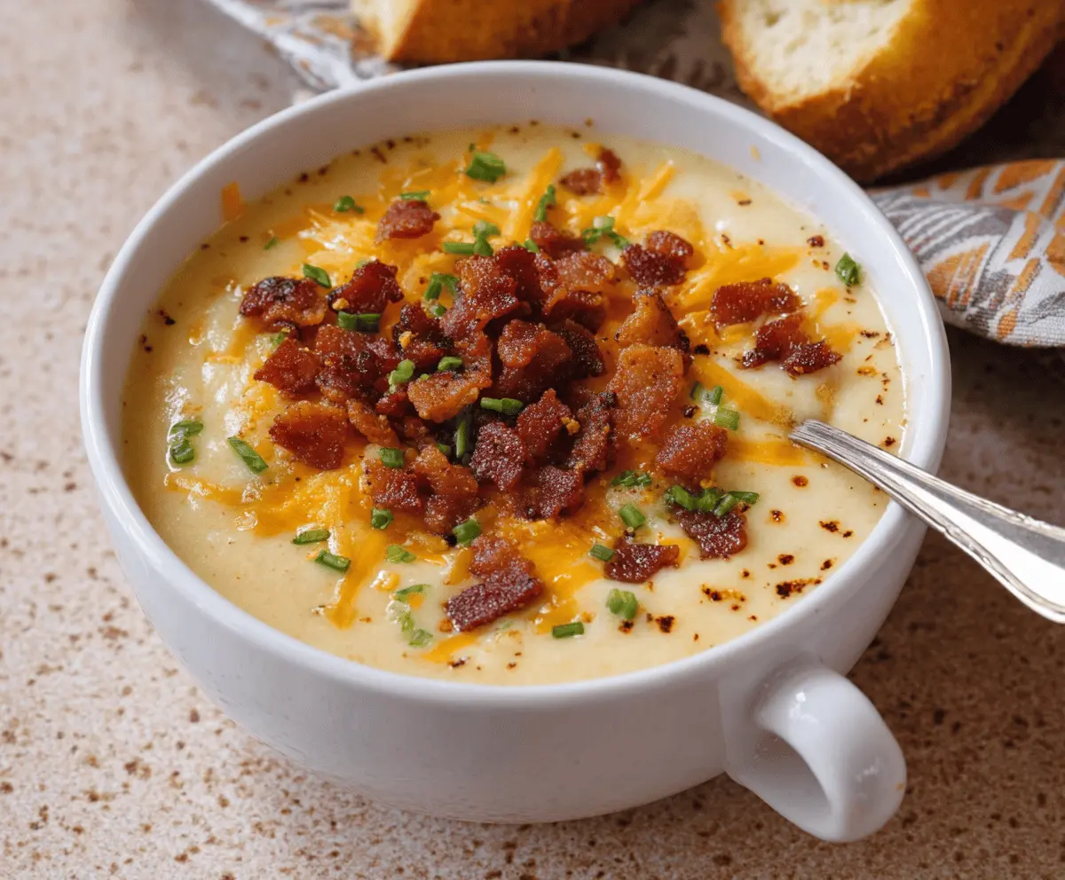 Loaded Potato Soup With Bacon