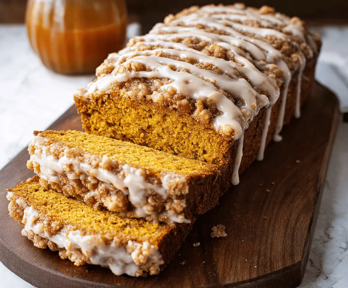 Maple-Glazed Streusel Pumpkin Bread