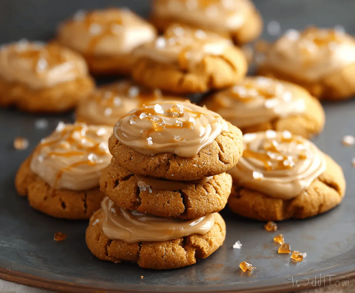 Pumpkin Salted Caramel Cookies