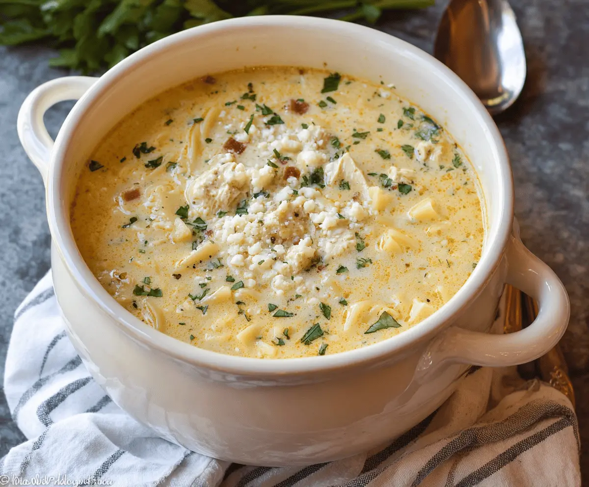 Slow Cooker White Lasagna Soup