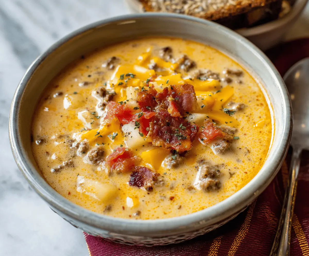 Cheeseburger Soup