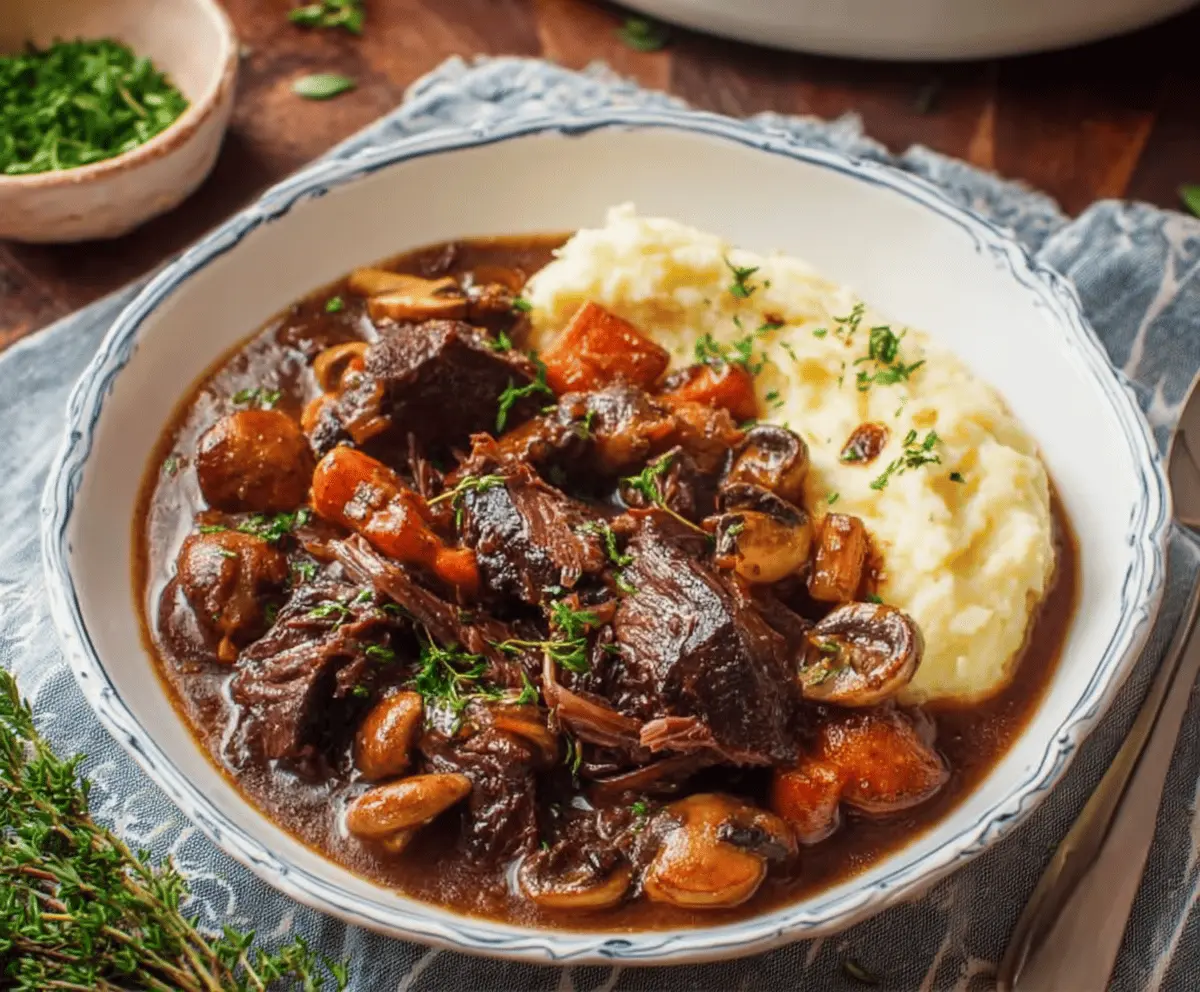 Classic French Beef Bourguignon