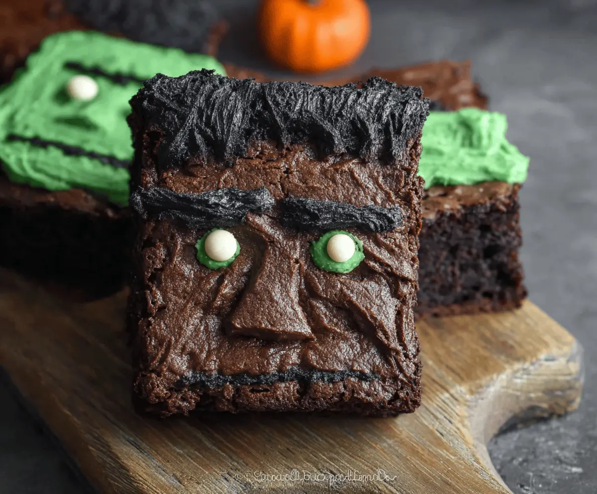 Frankenstein Brownies