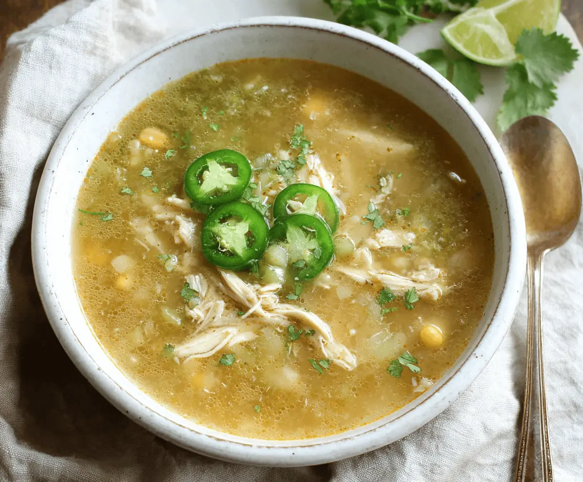 Green Chile Chicken Soup