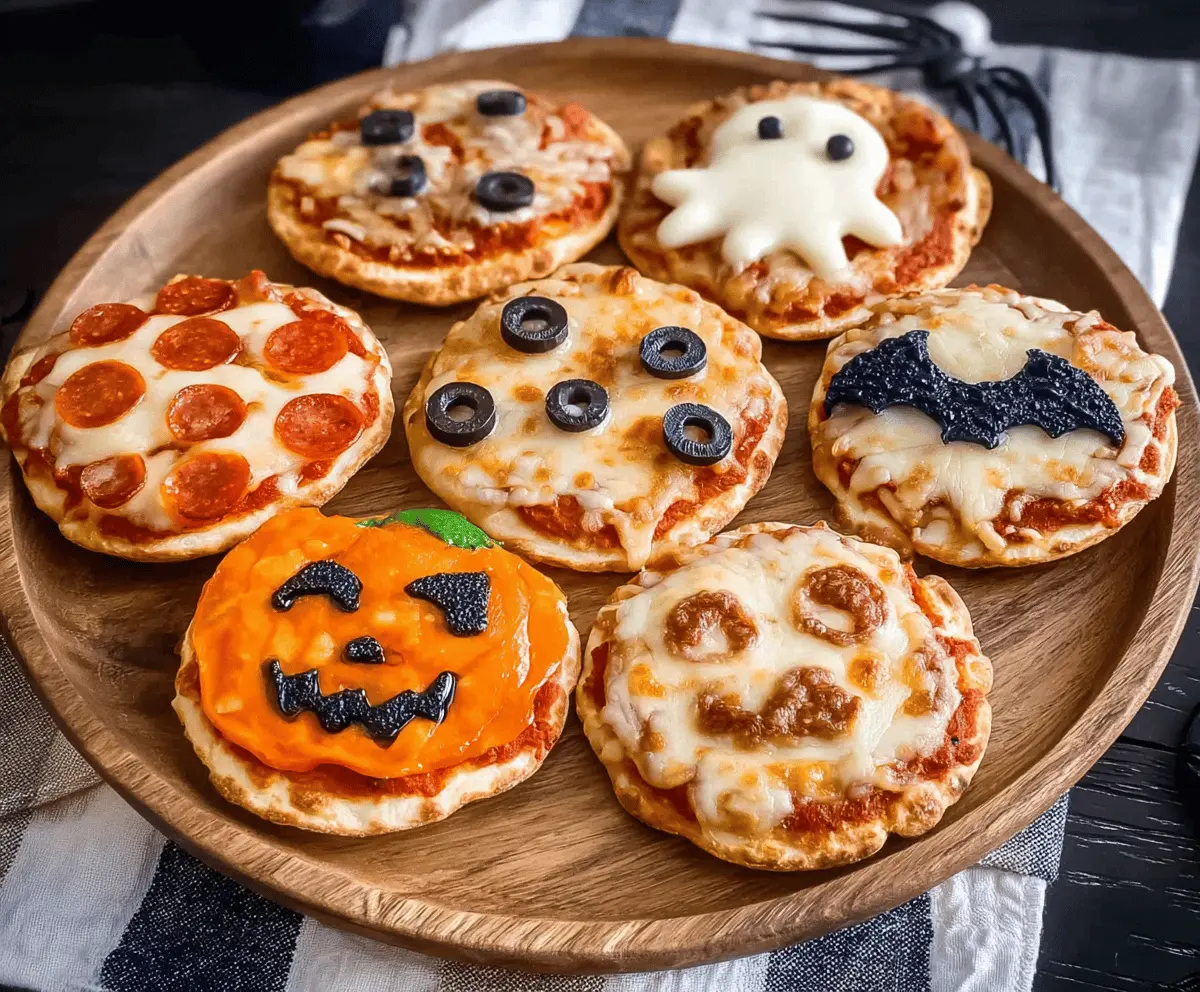 Halloween Mini Pizzas