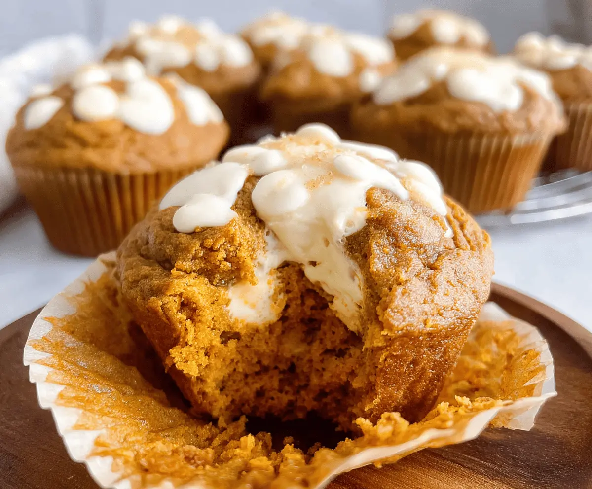Healthy Pumpkin Cream Cheese Muffins