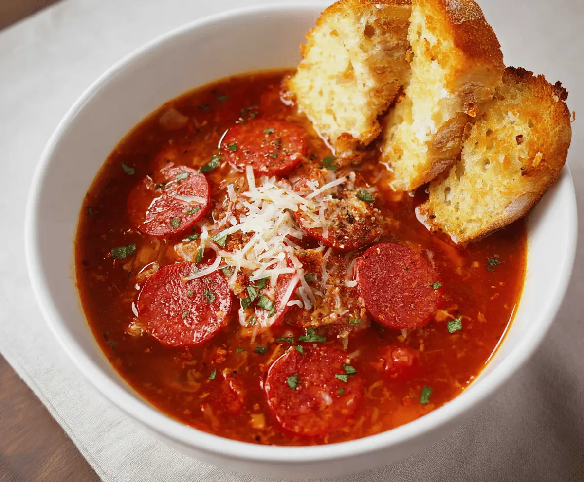 Pepperoni Pizza Soup