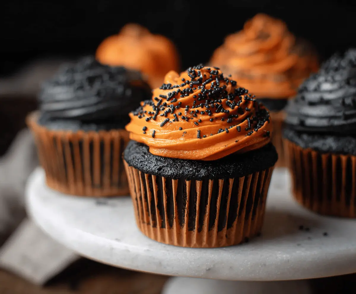 Pumpkin Black Velvet Cupcakes
