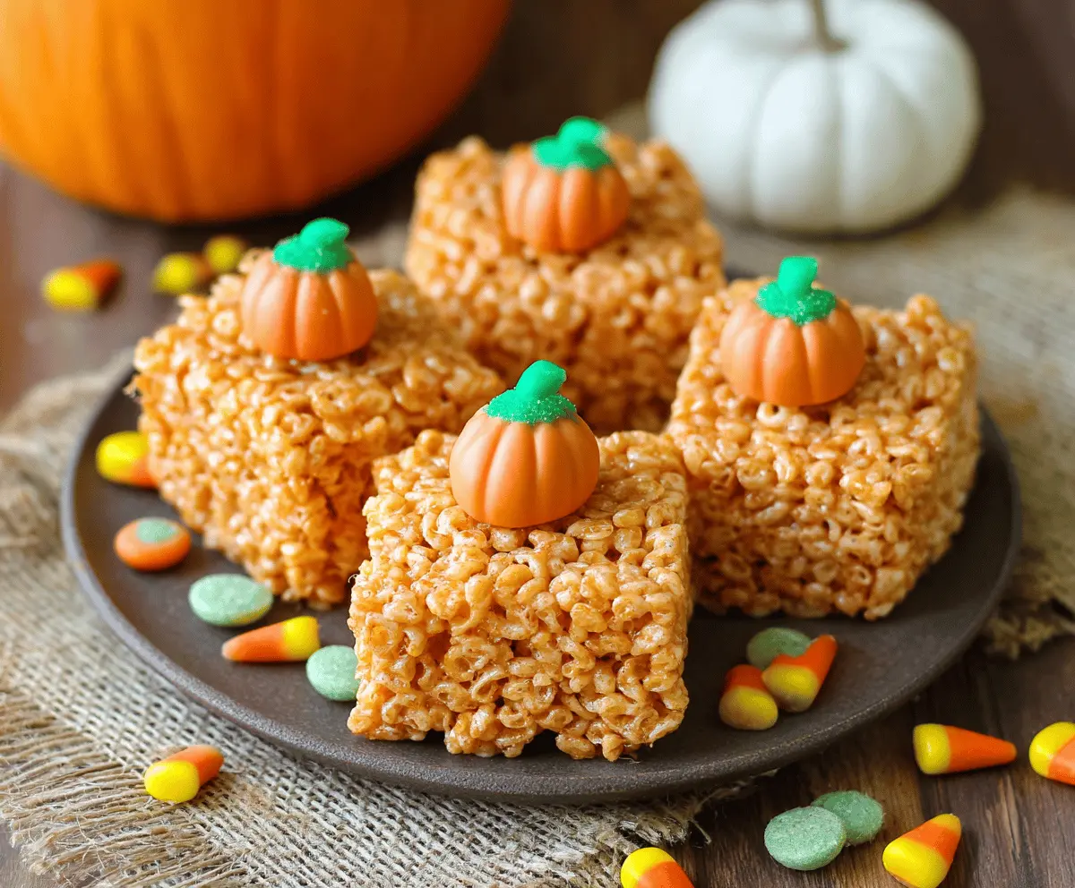 Pumpkin Rice Krispie Treats