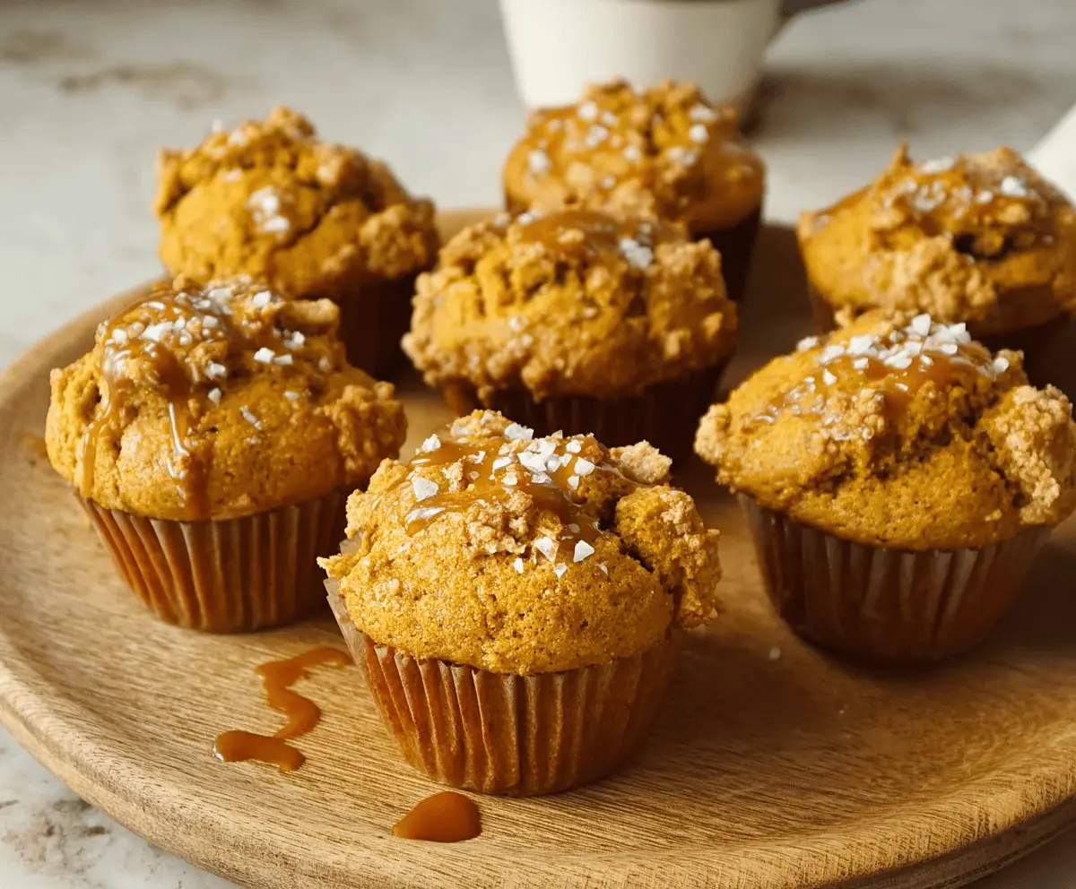 Pumpkin Salted Caramel Muffins