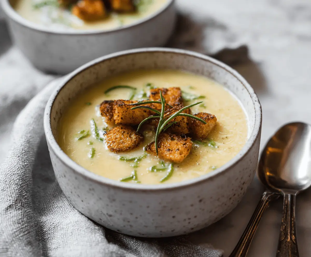 Roasted Garlic Potato Soup
