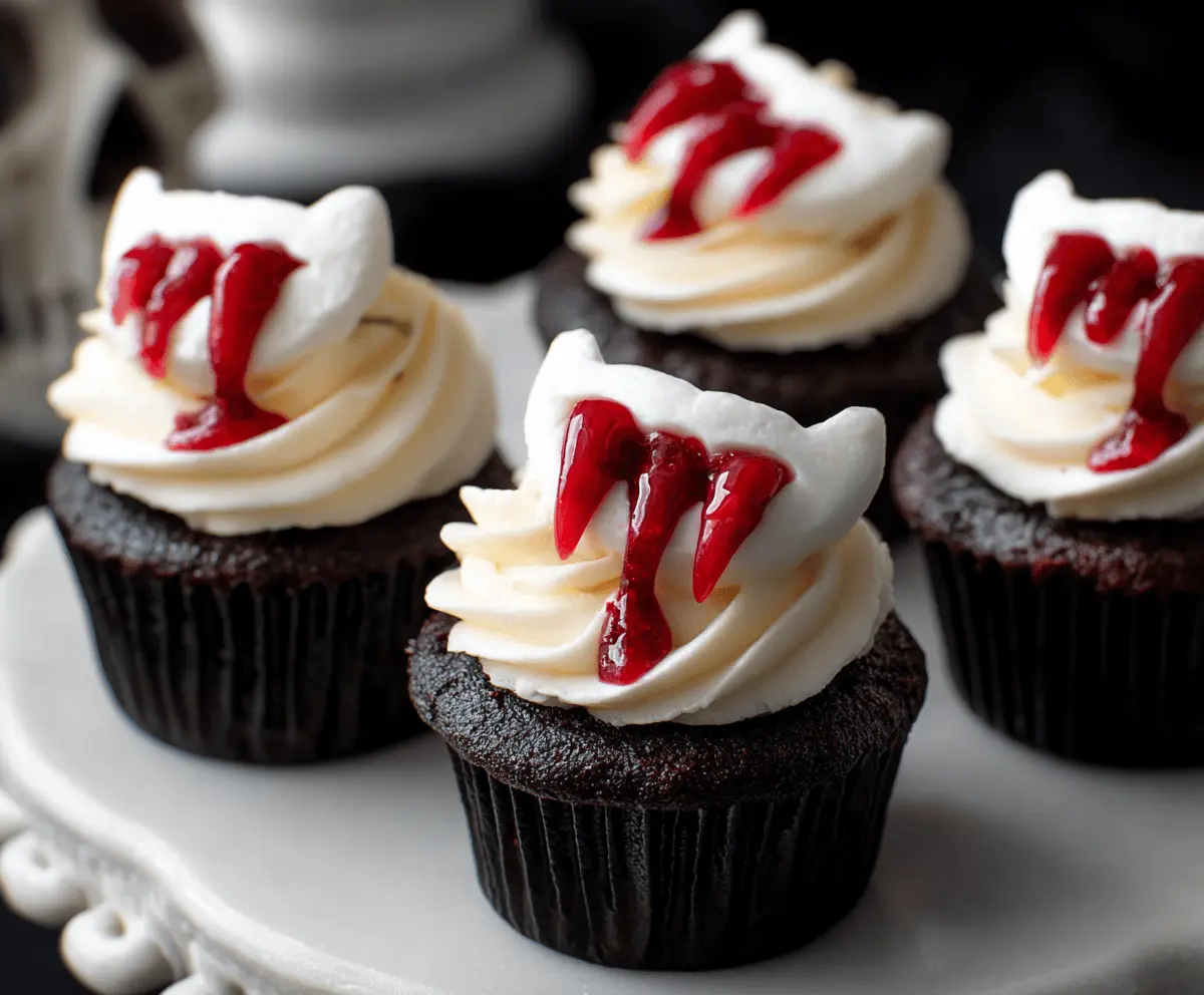 Vampire Bite Cupcakes