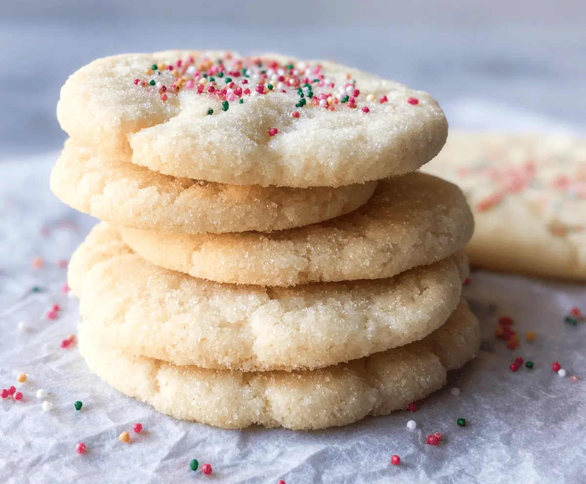 Delicious melt-in-your-mouth sugar cookies with a golden-brown surface and sweet glaze.