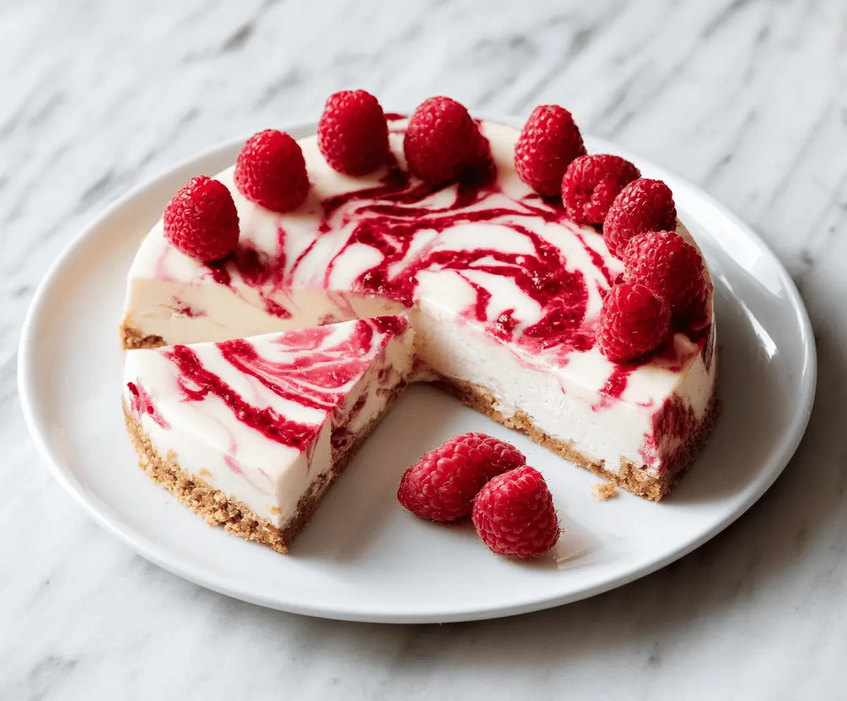Raspberry Swirl Cheesecake