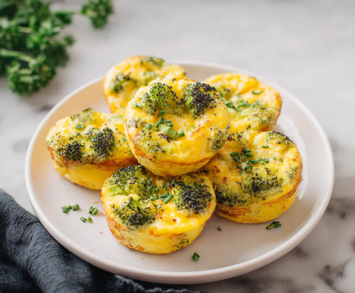 Delicious Cheddar Broccoli Egg Muffins, perfect for a healthy breakfast or snack.