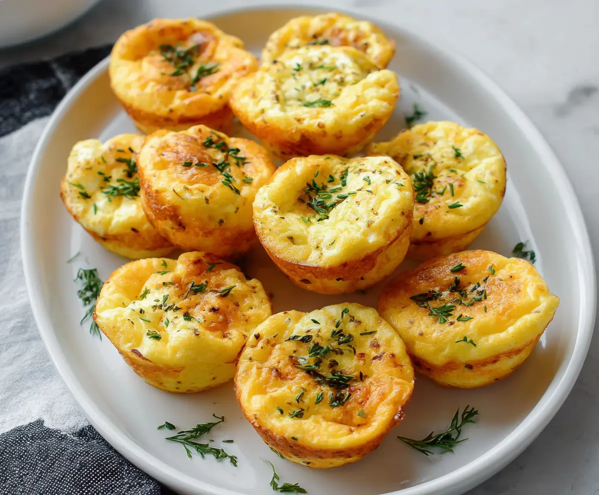 Healthy cottage cheese egg bites in a bowl, perfect for a nutritious breakfast or snack.
