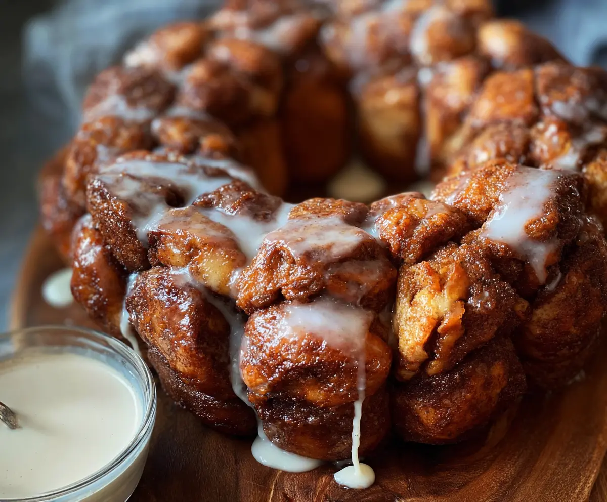 Delicious sourdough discard monkey bread with cinnamon pull-apart layers, fresh and inviting.