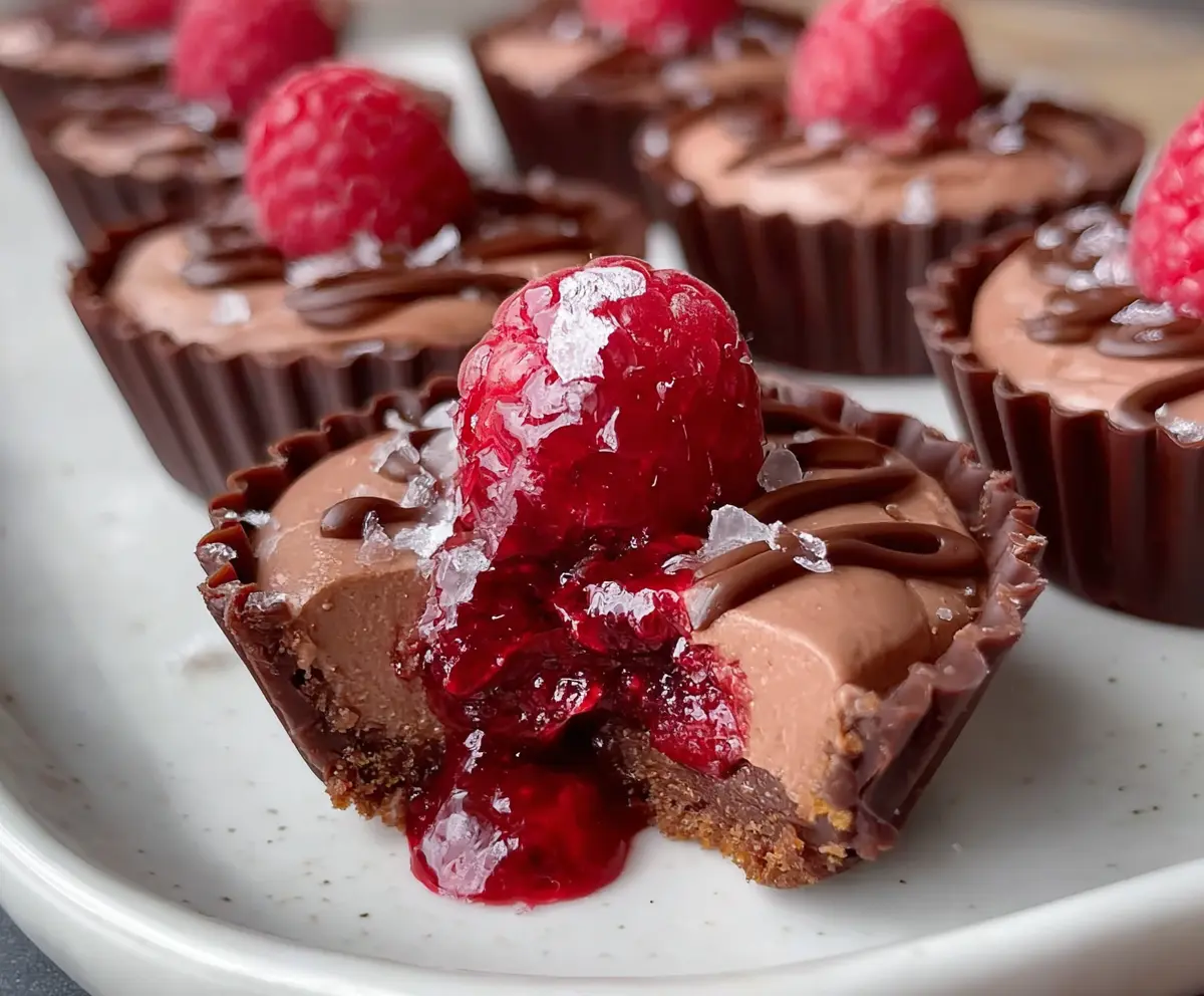 Delicious Marry Me Raspberry Chocolate Mousse Cups served in elegant glass cups with fresh raspberries and silky chocolate mousse.