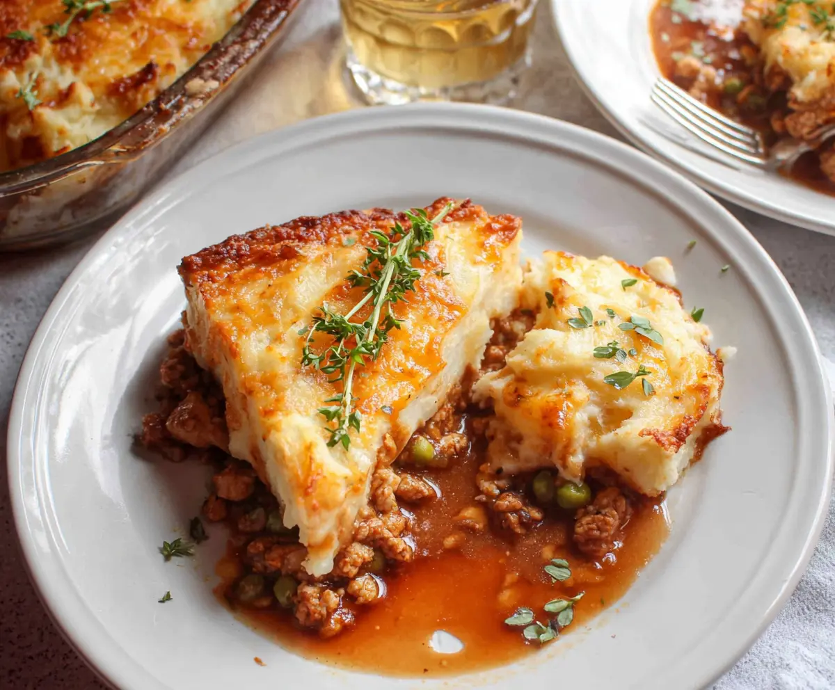 Delicious Chicken Shepherd's Pie with golden mashed potato topping and tender chicken filling
