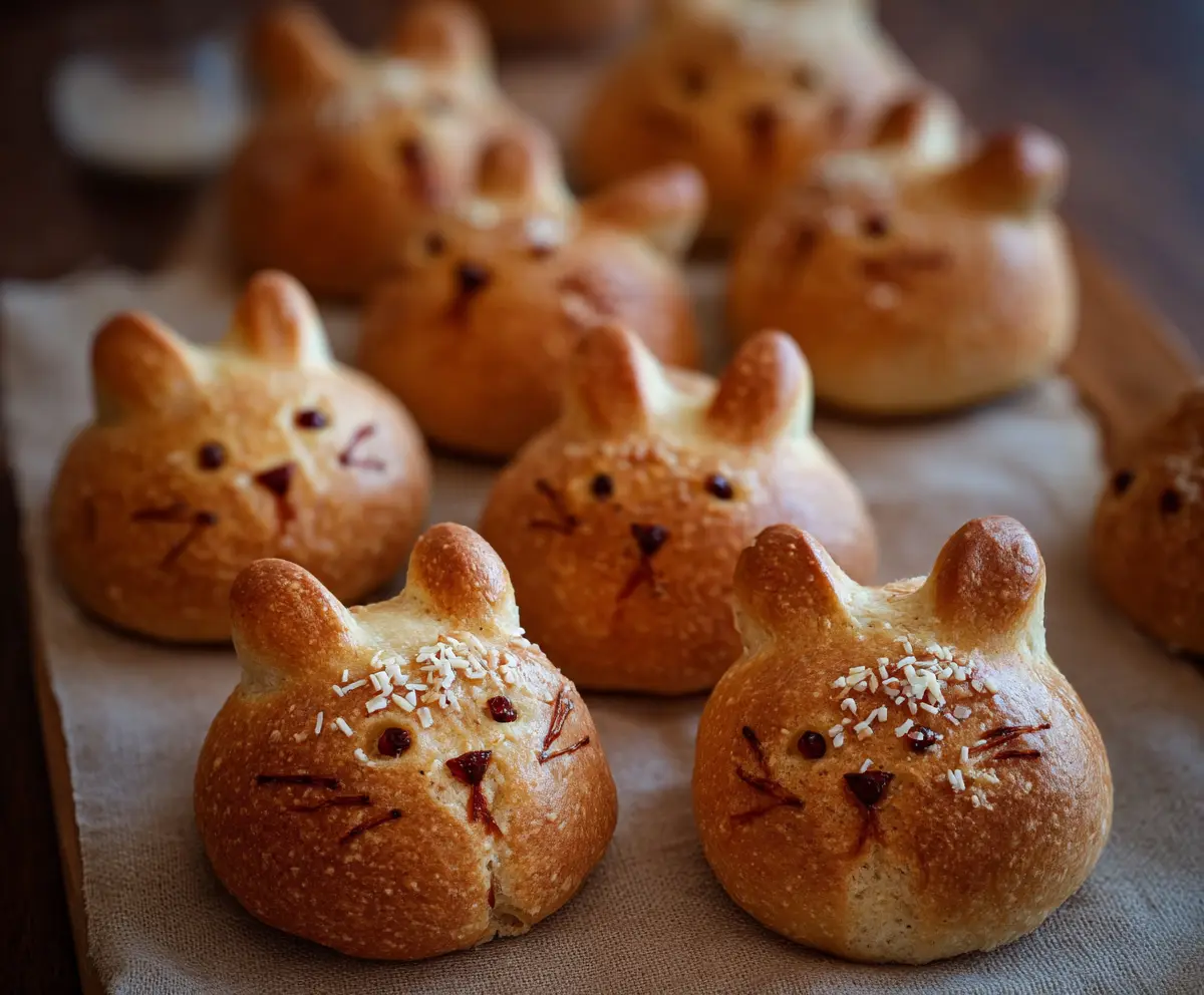 Delicious Hot Cross Bunny Rolls with sweet glaze and colorful sprinkles, perfect for Easter celebrations.