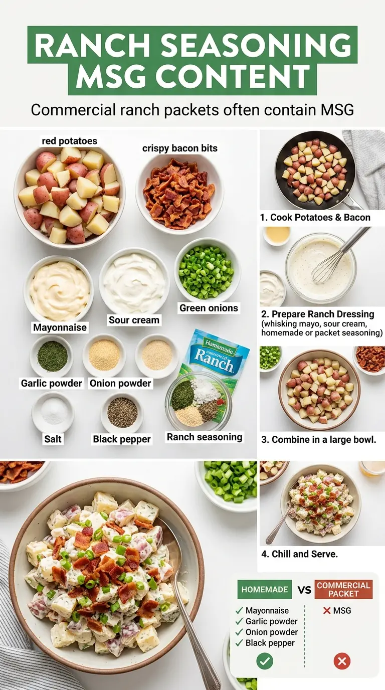 Bacon Ranch Potato Salad loaded creamy cheesy