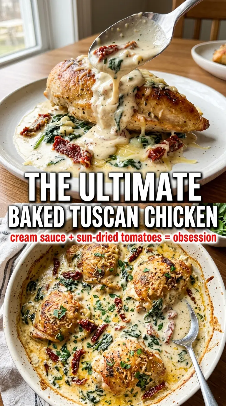Baked Tuscan Chicken sun-dried tomato creamy